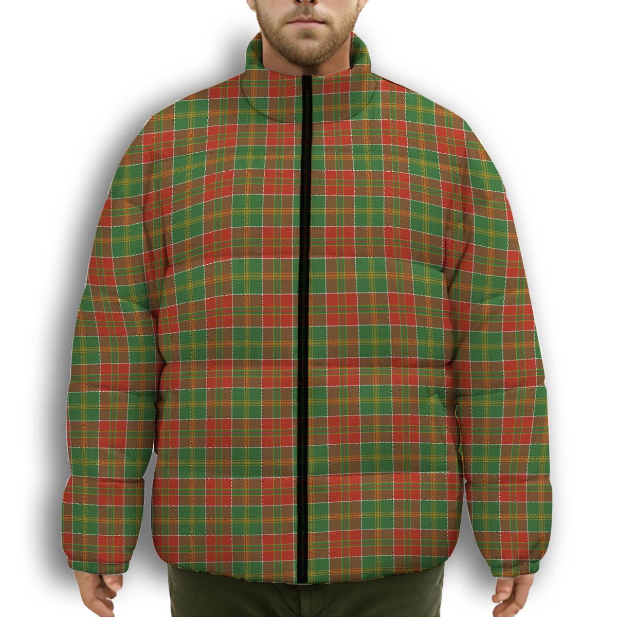 ScotsTee Shop Scottish Donald of Kingsburgh Ancient Premium Tartan Collar Down Jacket Winter White Duck Down Plaid