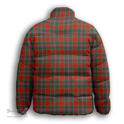 ScotsTee Shop Scottish Drummond of Perth Ancient Premium Tartan Collar Down Jacket Winter White Duck Down Plaid