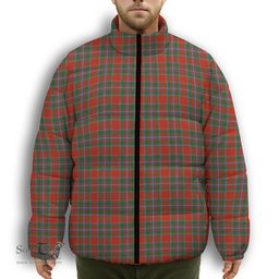 ScotsTee Shop Scottish Drummond of Perth Ancient Premium Tartan Collar Down Jacket Winter White Duck Down Plaid
