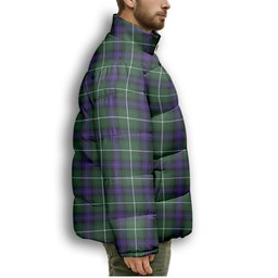 ScotsTee Shop Scottish Donald of the Isles Hunting Modern Premium Tartan Collar Down Jacket Winter White Duck Down Plaid