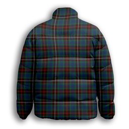 ScotsTee Shop Scottish Fraser Hunting Ancient Premium Tartan Collar Down Jacket Winter White Duck Down Plaid