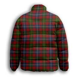 ScotsTee Shop Scottish Foster Premium Tartan Collar Down Jacket Winter White Duck Down Plaid
