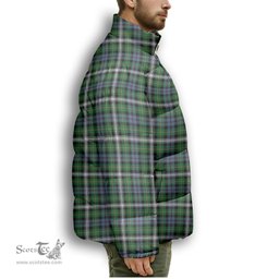 ScotsTee Shop Scottish Farquharson Dress Ancient Premium Tartan Collar Down Jacket Winter White Duck Down Plaid