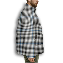 ScotsTee Shop Scottish Gladstanes Ancient Premium Tartan Collar Down Jacket Winter White Duck Down Plaid