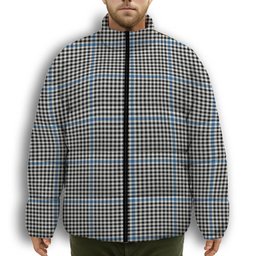 ScotsTee Shop Scottish Gladstone Ancient Premium Tartan Collar Down Jacket Winter White Duck Down Plaid