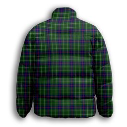 ScotsTee Shop Scottish Duncan Premium Tartan Collar Down Jacket Winter White Duck Down Plaid