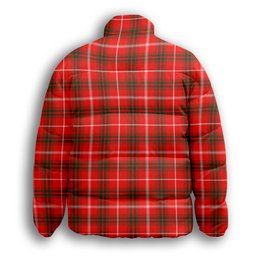 ScotsTee Shop Scottish Duke of Rothesay Modern Premium Tartan Collar Down Jacket Winter White Duck Down Plaid