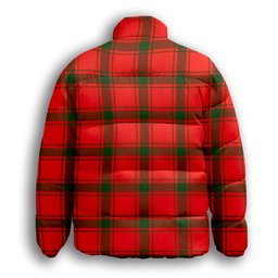 ScotsTee Shop Scottish Darroch Premium Tartan Collar Down Jacket Winter White Duck Down Plaid