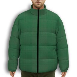 ScotsTee Shop Scottish Erskine Hunting Ancient Premium Tartan Collar Down Jacket Winter White Duck Down Plaid