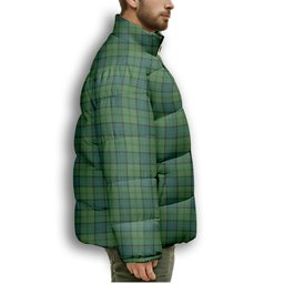 ScotsTee Shop Scottish Dunbar Hunting Modern Premium Tartan Collar Down Jacket Winter White Duck Down Plaid