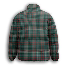 ScotsTee Shop Scottish Gayre Dress Modern Premium Tartan Collar Down Jacket Winter White Duck Down Plaid