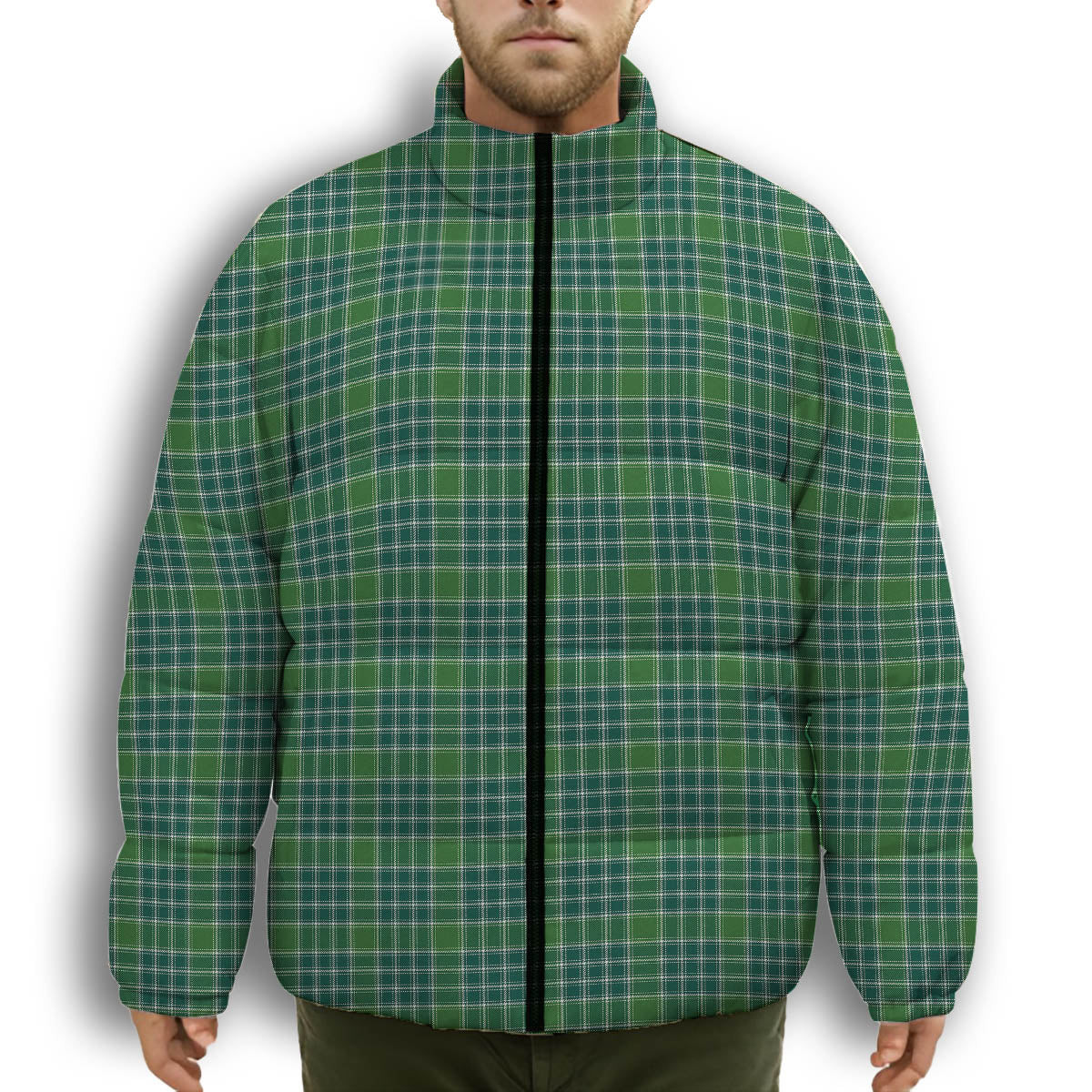 ScotsTee Shop Scottish Donald Lord of the Isles Hunting Ancient Premium Tartan Collar Down Jacket Winter White Duck Down Plaid