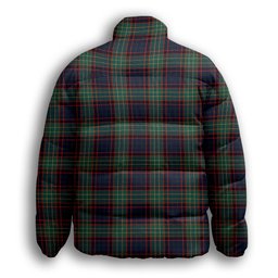 ScotsTee Shop Scottish MacNicol Hunting Modern Premium Tartan Collar Down Jacket Winter White Duck Down Plaid