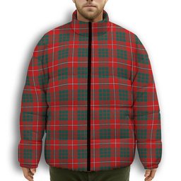 ScotsTee Shop Scottish Gregor of Balquhidder Modern Premium Tartan Collar Down Jacket Winter White Duck Down Plaid