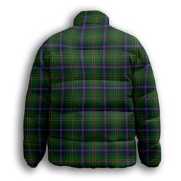 ScotsTee Shop Scottish Kirby Premium Tartan Collar Down Jacket Winter White Duck Down Plaid