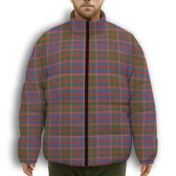 ScotsTee Shop Scottish McColl Hunting Ancient Premium Tartan Collar Down Jacket Winter White Duck Down Plaid