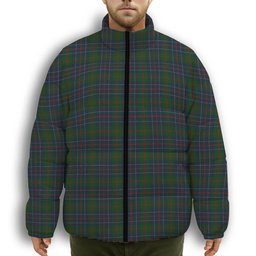ScotsTee Shop Scottish MacHardy Premium Tartan Collar Down Jacket Winter White Duck Down Plaid