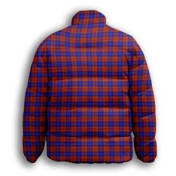 ScotsTee Shop Scottish Richardson Premium Tartan Collar Down Jacket Winter White Duck Down Plaid