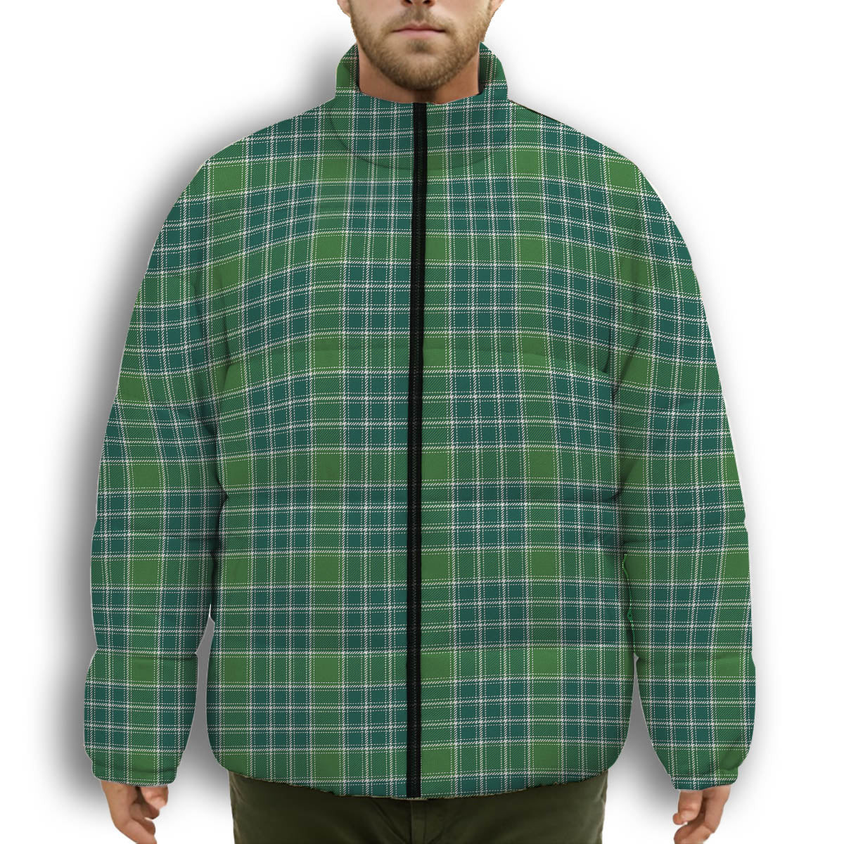 ScotsTee Shop Scottish McDonald Lord of the Isles Hunting Ancient Premium Tartan Collar Down Jacket Winter White Duck Down Plaid