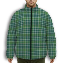 ScotsTee Shop Scottish McDonald Lord of the Isles Hunting Ancient Premium Tartan Collar Down Jacket Winter White Duck Down Plaid