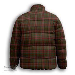 ScotsTee Shop Scottish Mars Premium Tartan Collar Down Jacket Winter White Duck Down Plaid