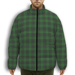 ScotsTee Shop Scottish McLean of Duart Hunting Ancient Premium Tartan Collar Down Jacket Winter White Duck Down Plaid