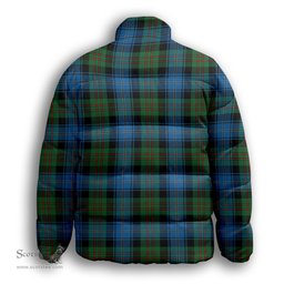 ScotsTee Shop Scottish Young Melvina Ancient Premium Tartan Collar Down Jacket Winter White Duck Down Plaid