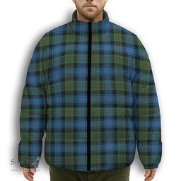 ScotsTee Shop Scottish Young Melvina Ancient Premium Tartan Collar Down Jacket Winter White Duck Down Plaid