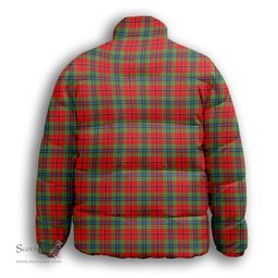 ScotsTee Shop Scottish MacLean of Duart Modern Premium Tartan Collar Down Jacket Winter White Duck Down Plaid