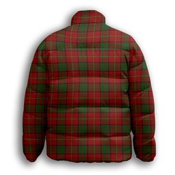 ScotsTee Shop Scottish McInally Premium Tartan Collar Down Jacket Winter White Duck Down Plaid