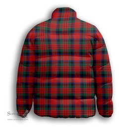 ScotsTee Shop Scottish McDuff Modern Premium Tartan Collar Down Jacket Winter White Duck Down Plaid