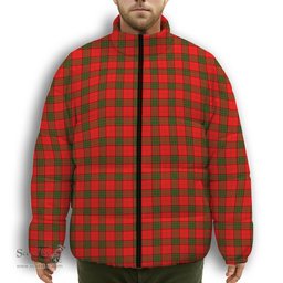 ScotsTee Shop Scottish Maxwell Modern Premium Tartan Collar Down Jacket Winter White Duck Down Plaid