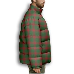 ScotsTee Shop Scottish Middleton Premium Tartan Collar Down Jacket Winter White Duck Down Plaid