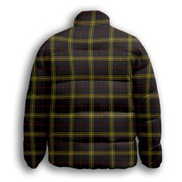 ScotsTee Shop Scottish Gwynn Premium Tartan Collar Down Jacket Winter White Duck Down Plaid