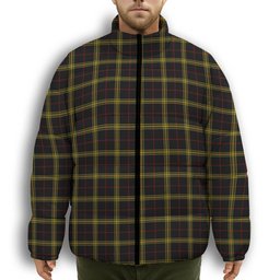 ScotsTee Shop Scottish Gwynn Premium Tartan Collar Down Jacket Winter White Duck Down Plaid