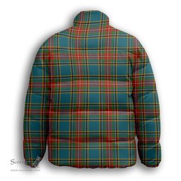 ScotsTee Shop Scottish McBeth Ancient Premium Tartan Collar Down Jacket Winter White Duck Down Plaid