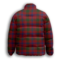 ScotsTee Shop Scottish Ross 4 Premium Tartan Collar Down Jacket Winter White Duck Down Plaid