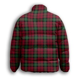ScotsTee Shop Scottish Kerr Modern Clan Premium Tartan Collar Down Jacket Winter White Duck Down Plaid