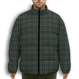 ScotsTee Shop Scottish Young Enterprise Scotland Premium Tartan Collar Down Jacket Winter White Duck Down Plaid