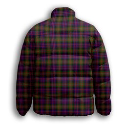 ScotsTee Shop Scottish McDonell Of Glengarry Modern Premium Tartan Collar Down Jacket Winter White Duck Down Plaid