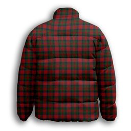 ScotsTee Shop Scottish MacDuff Premium Tartan Collar Down Jacket Winter White Duck Down Plaid