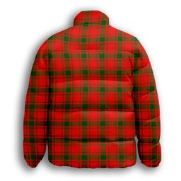 ScotsTee Shop Scottish McQuarrie Modern Premium Tartan Collar Down Jacket Winter White Duck Down Plaid