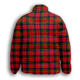 ScotsTee Shop Scottish Macnaghten Modern Premium Tartan Collar Down Jacket Winter White Duck Down Plaid