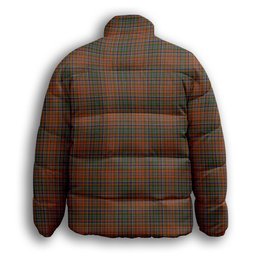 ScotsTee Shop Scottish MacDougall 1850 1 Premium Tartan Collar Down Jacket Winter White Duck Down Plaid
