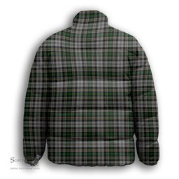 ScotsTee Shop Scottish Dalgliesh Dress Premium Tartan Collar Down Jacket Winter White Duck Down Plaid