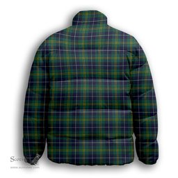 ScotsTee Shop Scottish Turnbull Hunting Modern Clan Premium Tartan Collar Down Jacket Winter White Duck Down Plaid