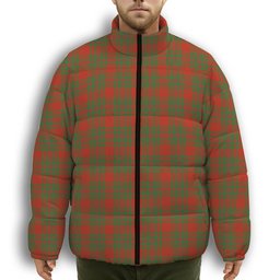 ScotsTee Shop Scottish MacIntosh Red Ancient Premium Tartan Collar Down Jacket Winter White Duck Down Plaid