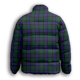 ScotsTee Shop Scottish Sinclair Hunting Modern Premium Tartan Collar Down Jacket Winter White Duck Down Plaid