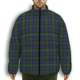 ScotsTee Shop Scottish McEwan - McEwen Premium Tartan Collar Down Jacket Winter White Duck Down Plaid