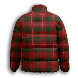 ScotsTee Shop Scottish MacKinnon 1930 Premium Tartan Collar Down Jacket Winter White Duck Down Plaid